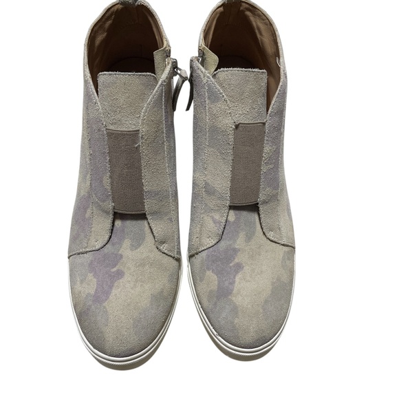 Linea Paolo 8 Camo Women's Booties Suede felicia Wedge Ankle Side Zip - Picture 2 of 9